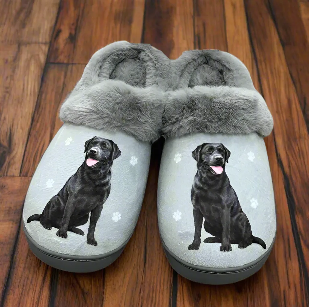 Labrador Black Snuggs Slippers