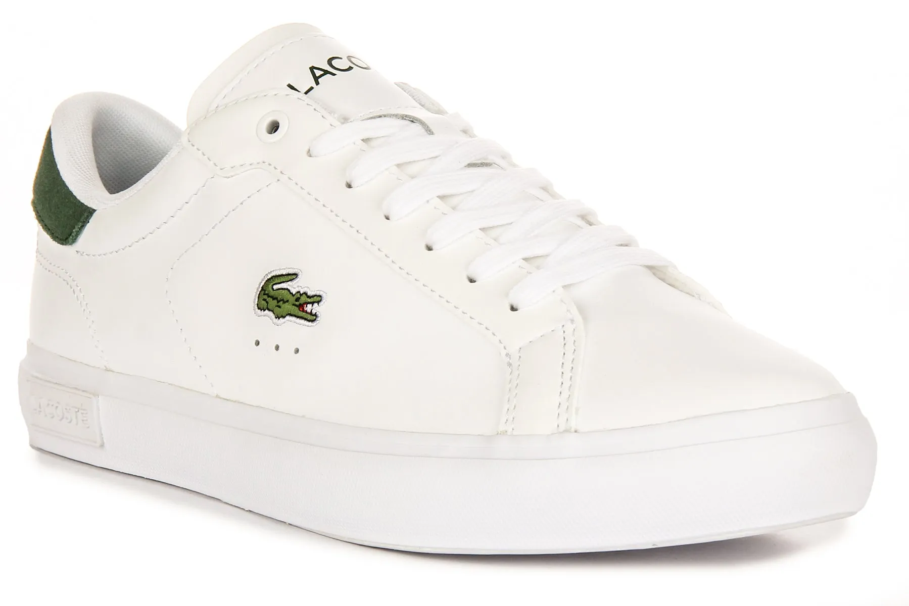 Lacoste Powercourt In White Green For Men