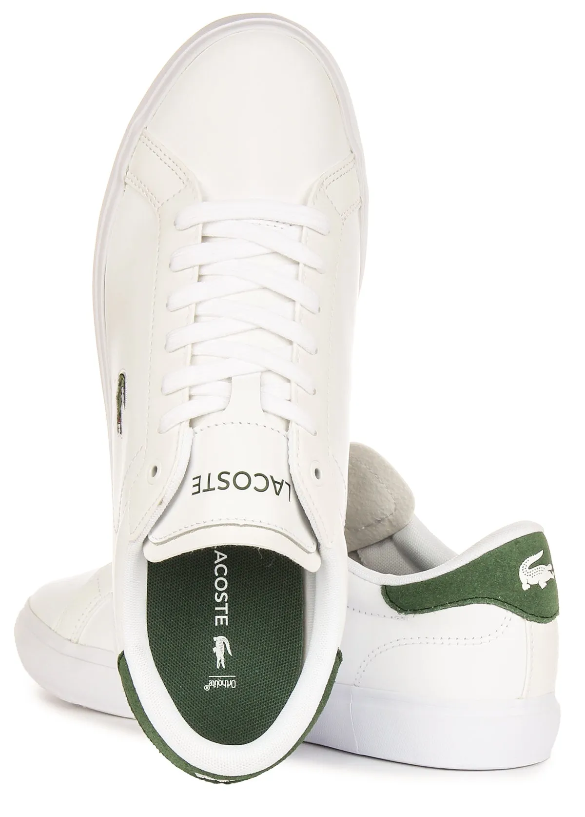 Lacoste Powercourt In White Green For Men