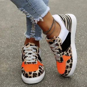 Leopard Print Casual Flats Flats For Women