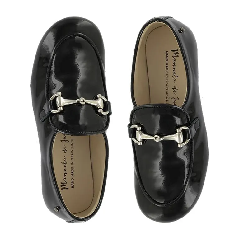 Manuela de Juan Boy's & Girl's James Slip-On Loafers, Black Patent