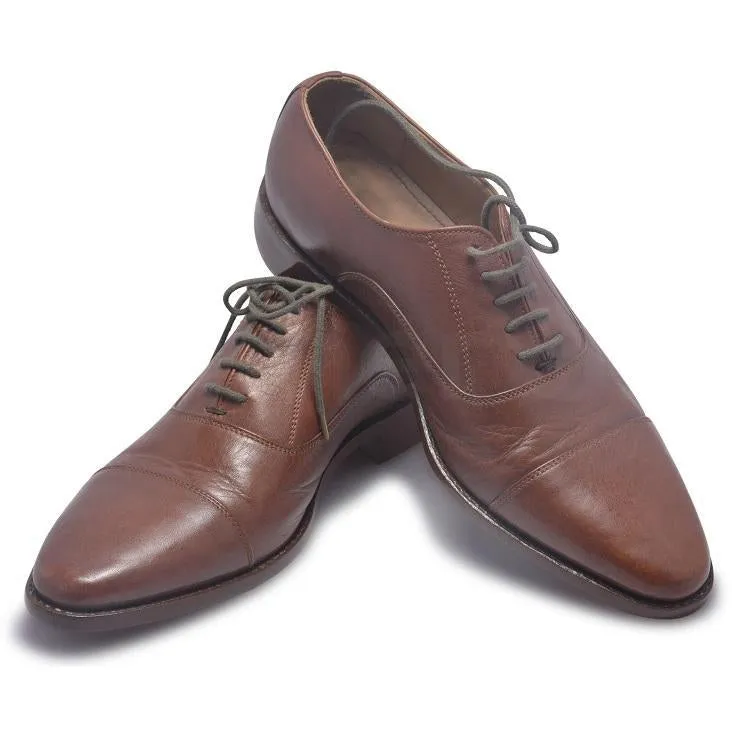 Men Brown Classic Genuine Leather Shoes with Laces