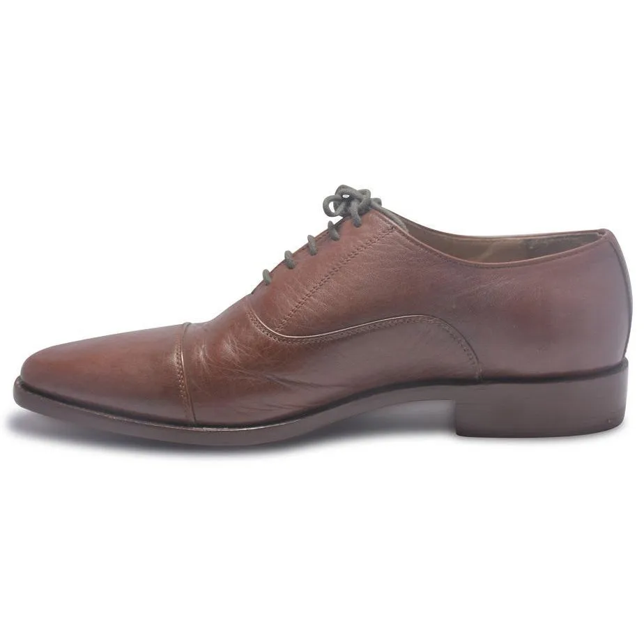 Men Brown Classic Genuine Leather Shoes with Laces