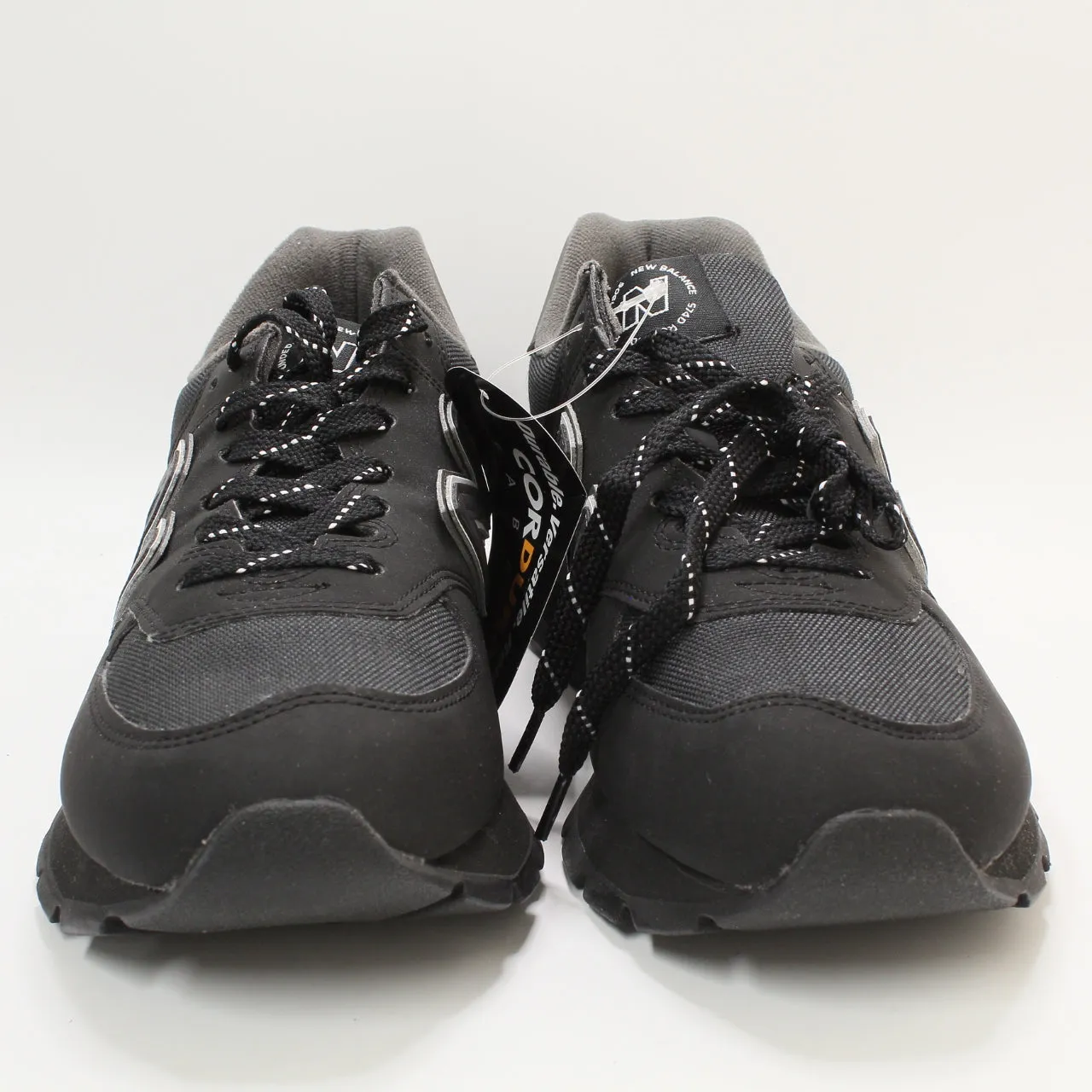 Mens New Balance 574 Black Black Grey Trainers