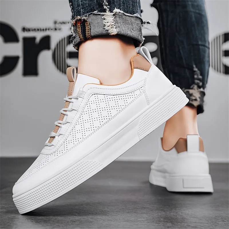 Men's Stylish White High-Top Trainers | Perfect for Everyday Wear