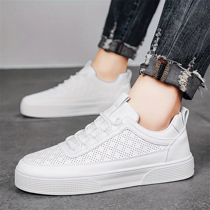 Men's Stylish White High-Top Trainers | Perfect for Everyday Wear