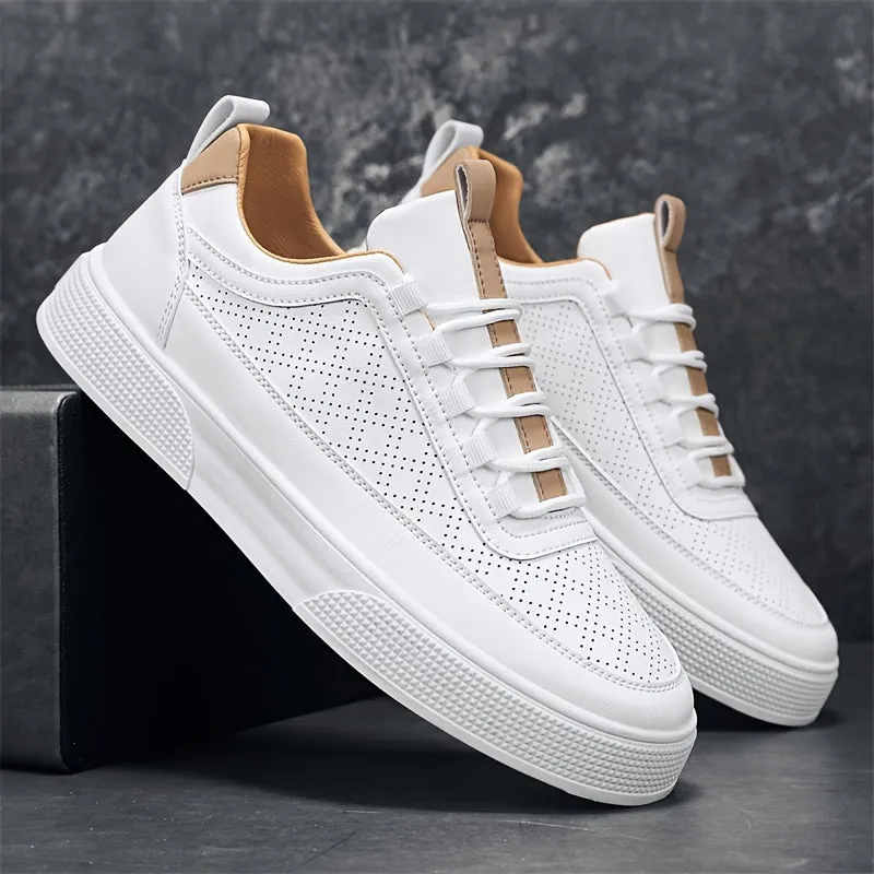 Men's Stylish White High-Top Trainers | Perfect for Everyday Wear