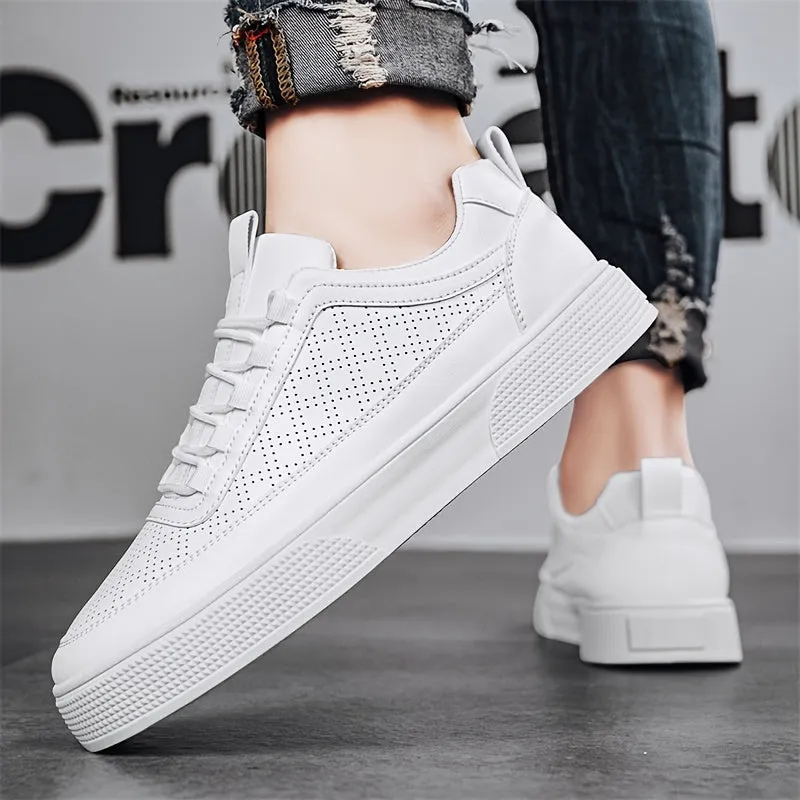 Men's Stylish White High-Top Trainers | Perfect for Everyday Wear