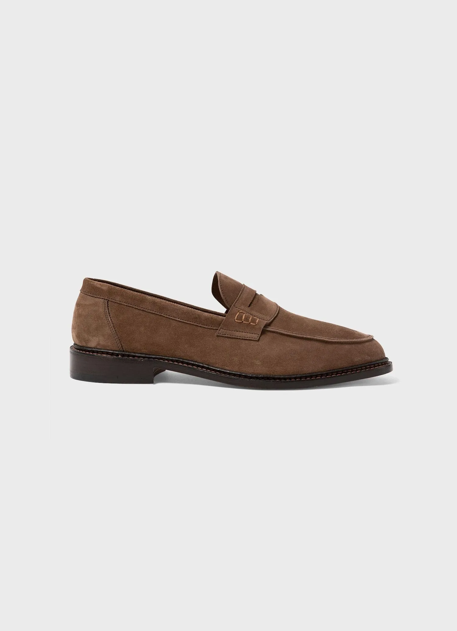 Men's Sunspel and Trickers Suede Loafer in Light Brown