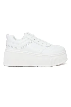 Minimalist Platform Sneakers-White