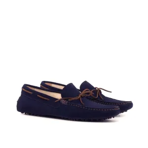 Navy & Dark Brown Suede Drivers Loafer