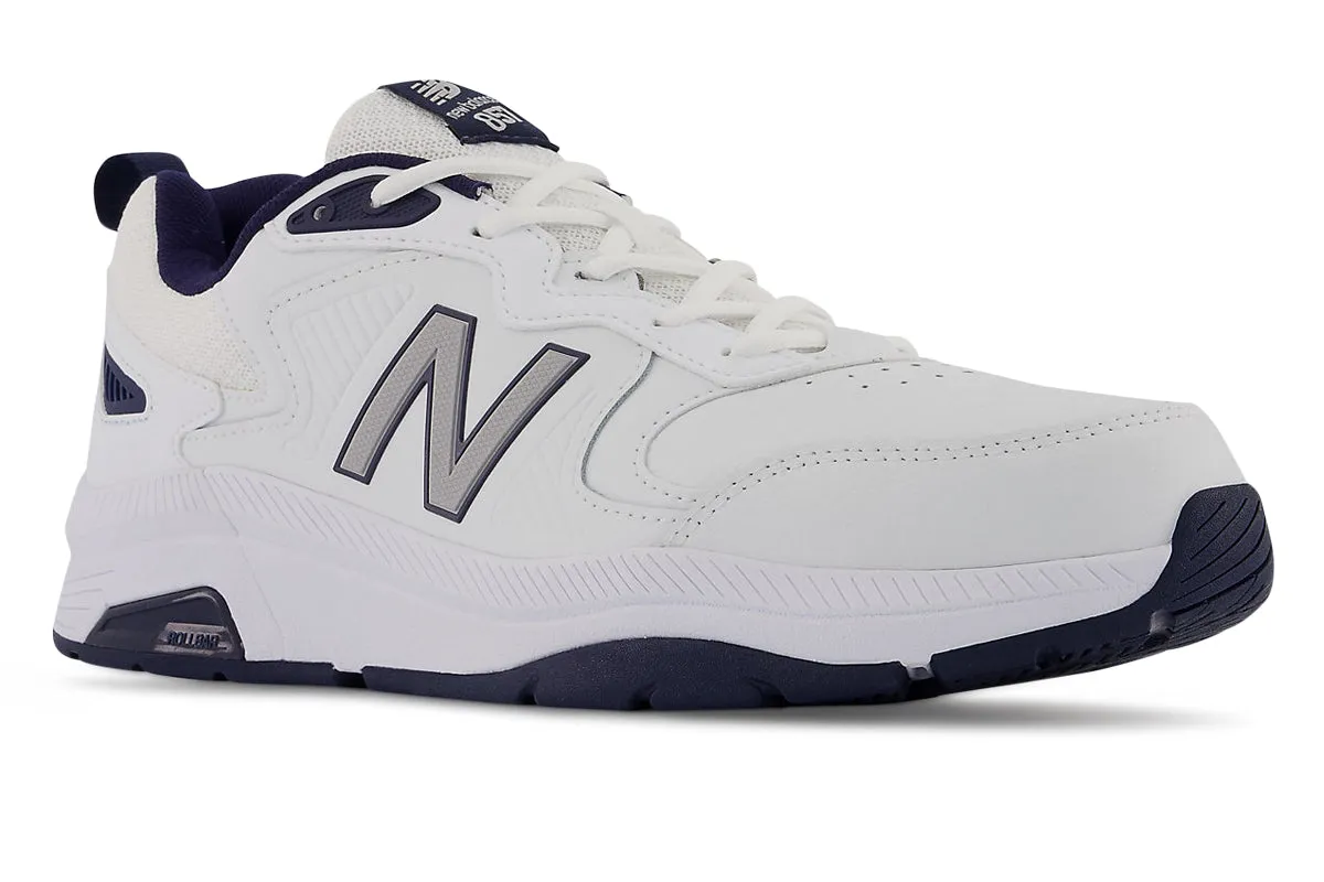 New Balance 857v3 2E White/Navy Mens