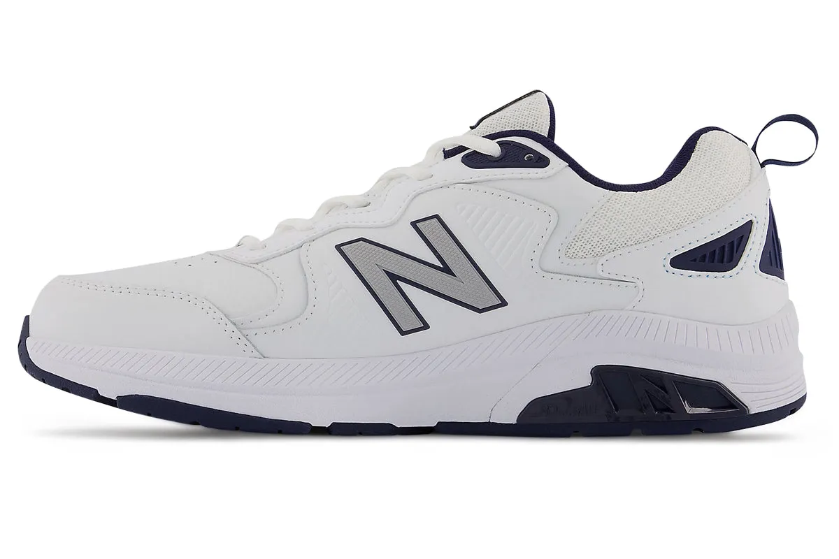 New Balance 857v3 2E White/Navy Mens