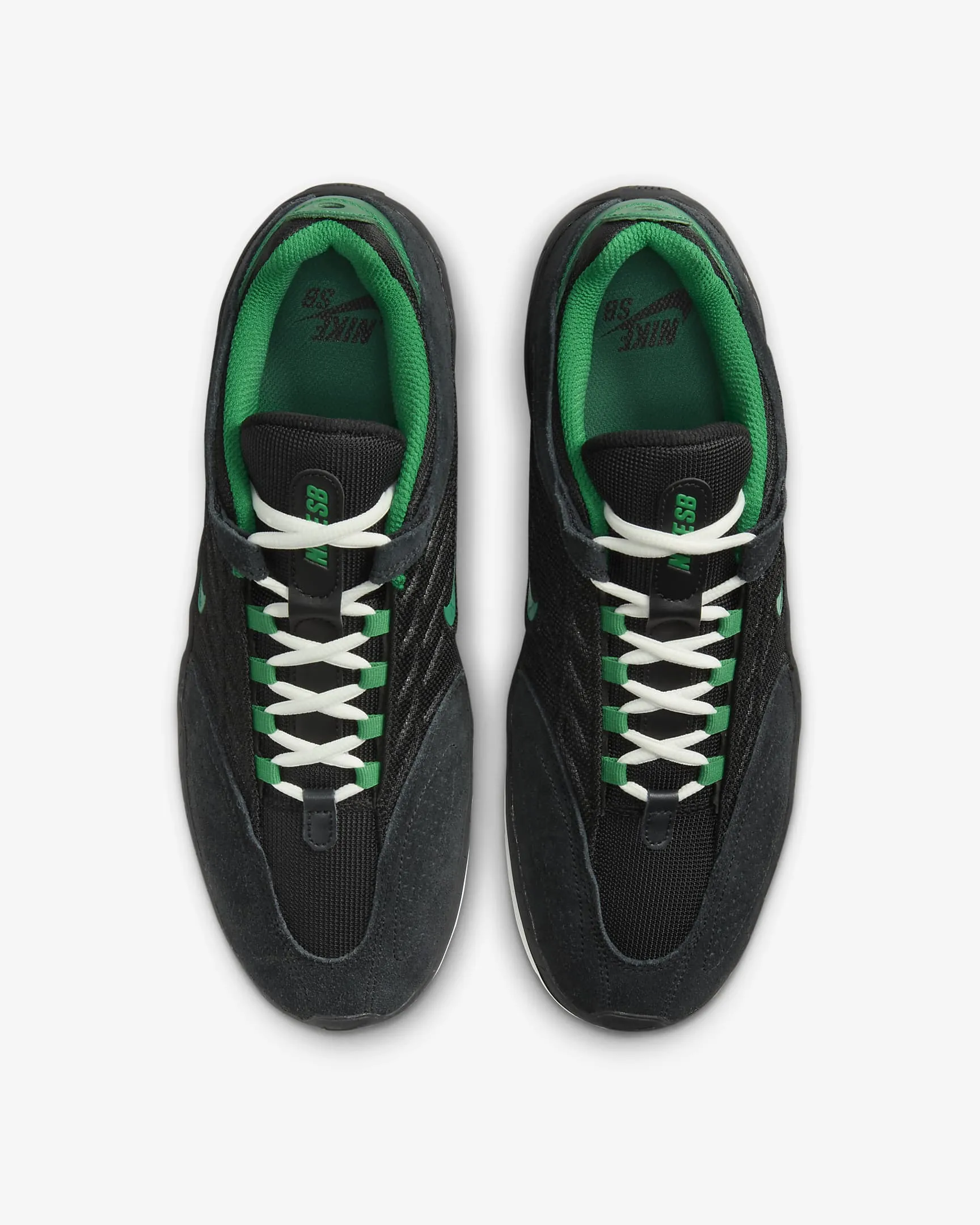 Nike SB "Vertebrae" Men's Sneakers - Black/Black/Summit White/Malachite