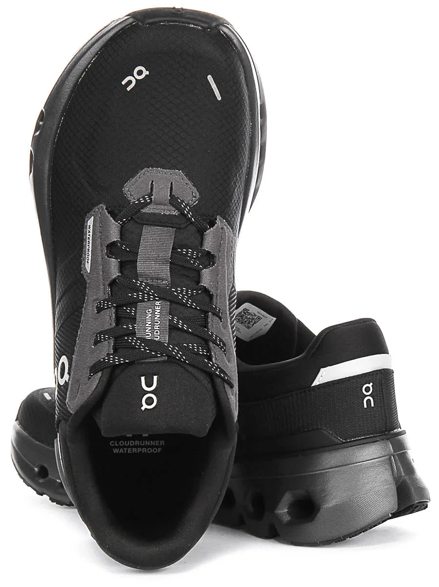 On Running Cloudrunner 2 Waterproof In Black For Men