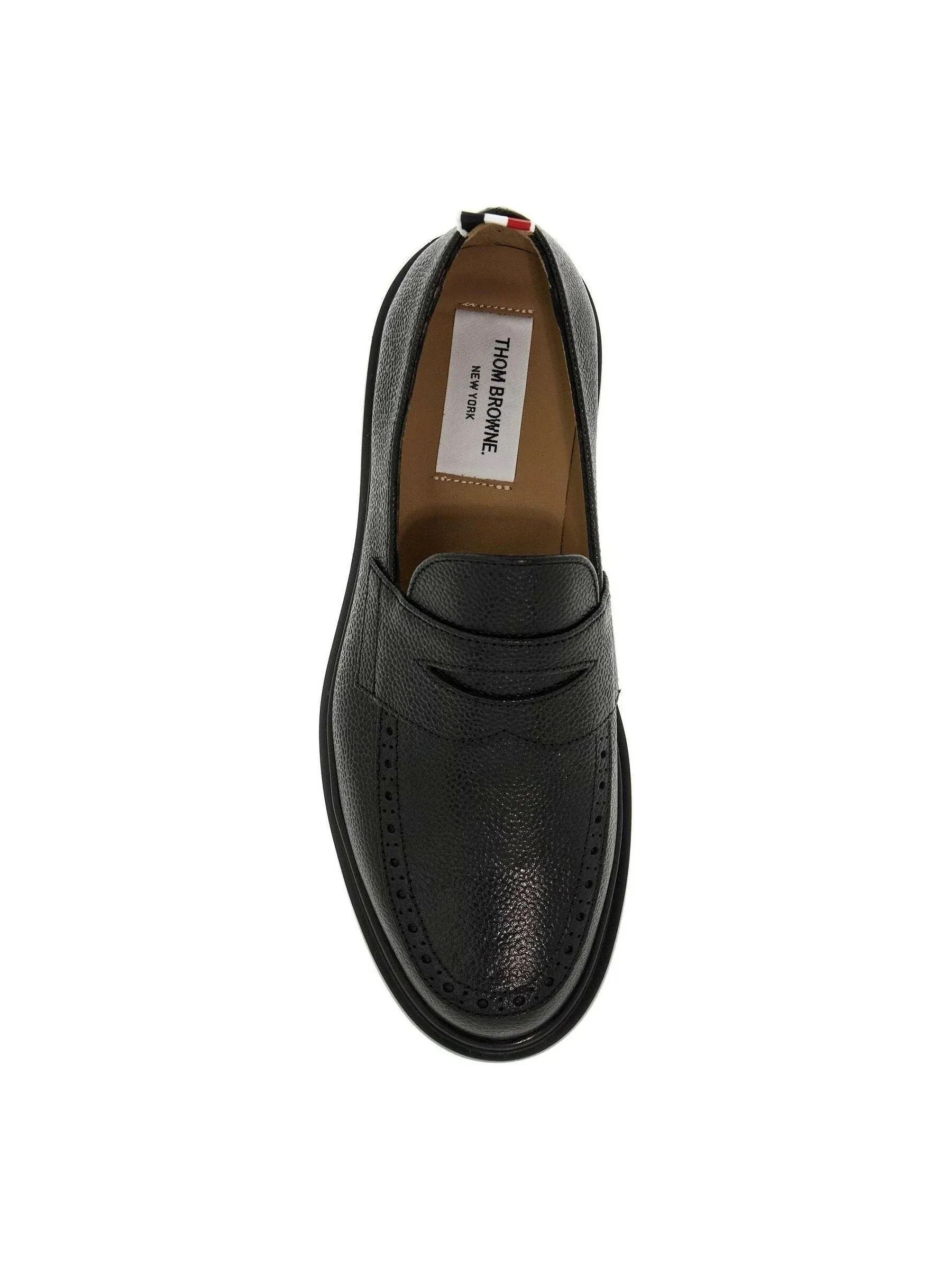 Penny Loafer Pebble Grain Leather Shoes