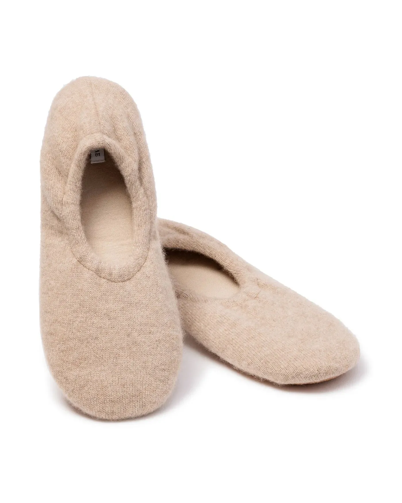 Petite Plume Women’s Cashmere Slippers - Beige