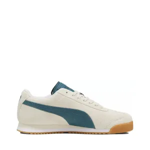 PUMA Men's Roma Sneaker, 24-Suede-Alpine Snow-Cold Green-Gum