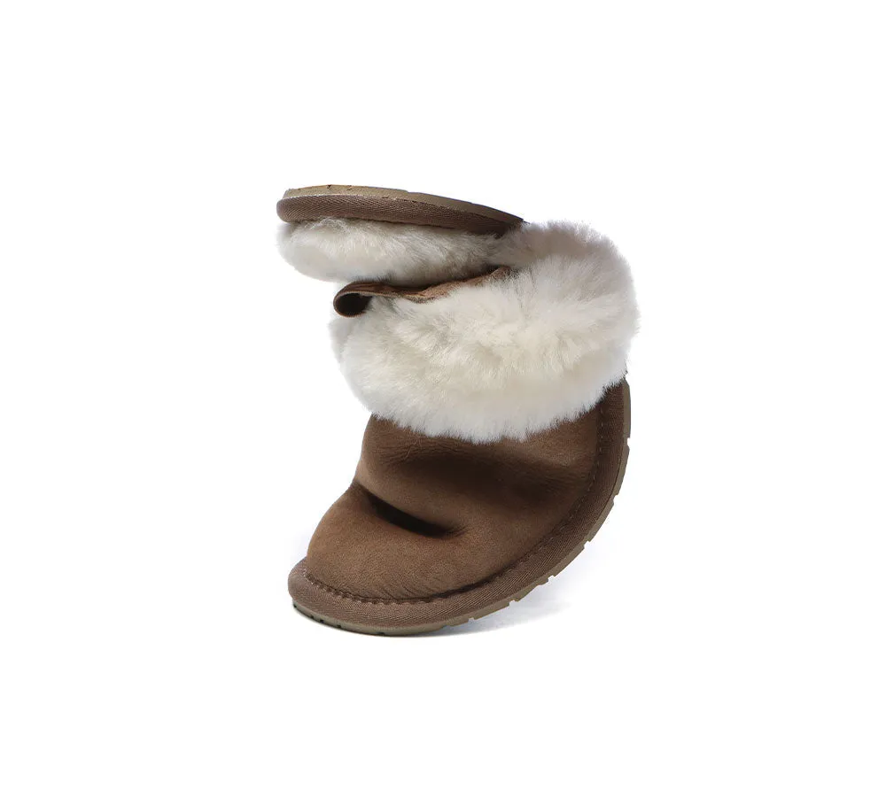 Removable Strap Slingback Sheepskin Slippers Lonsdale