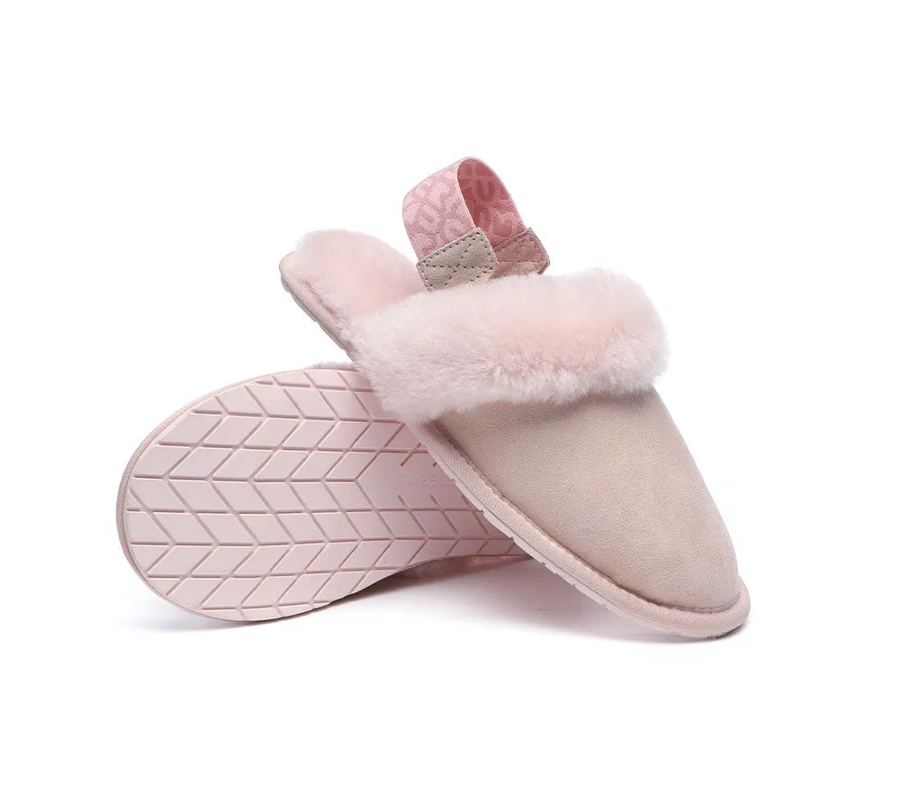 Removable Strap Slingback Sheepskin Slippers Lonsdale