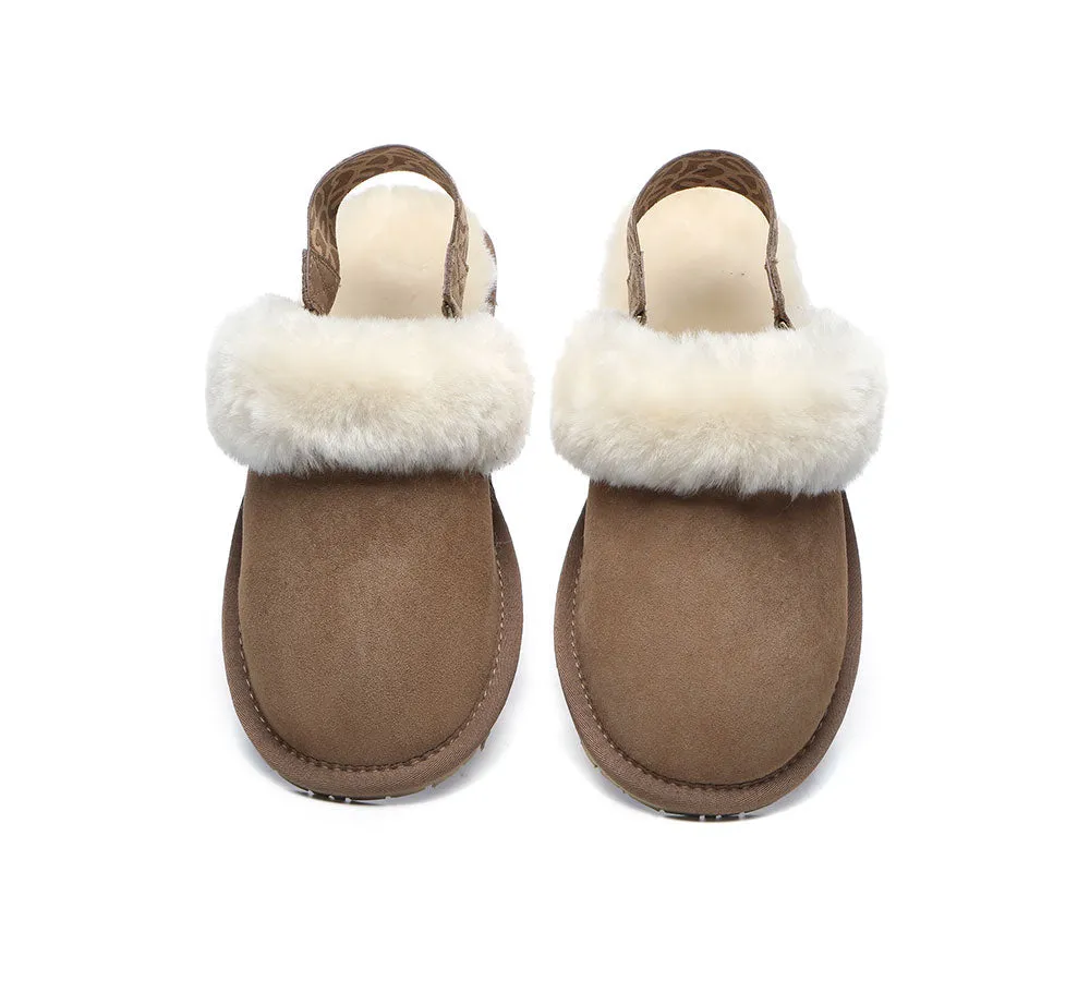 Removable Strap Slingback Sheepskin Slippers Lonsdale