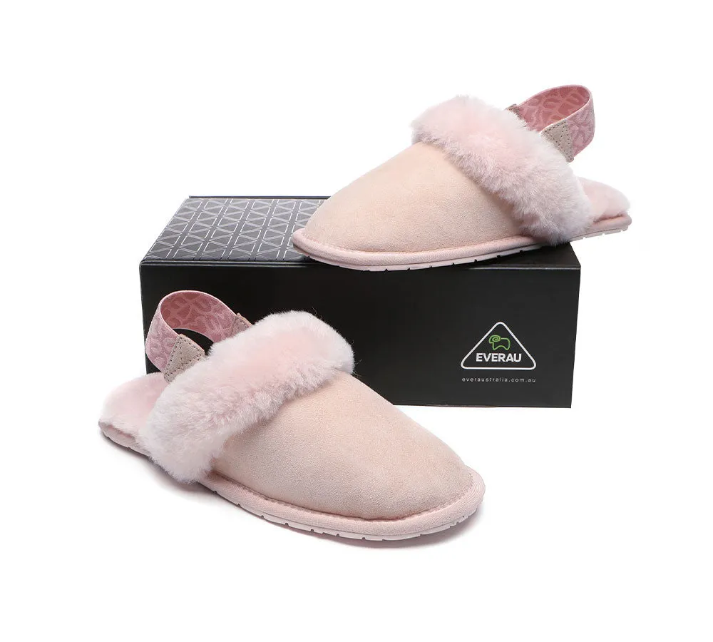 Removable Strap Slingback Sheepskin Slippers Lonsdale