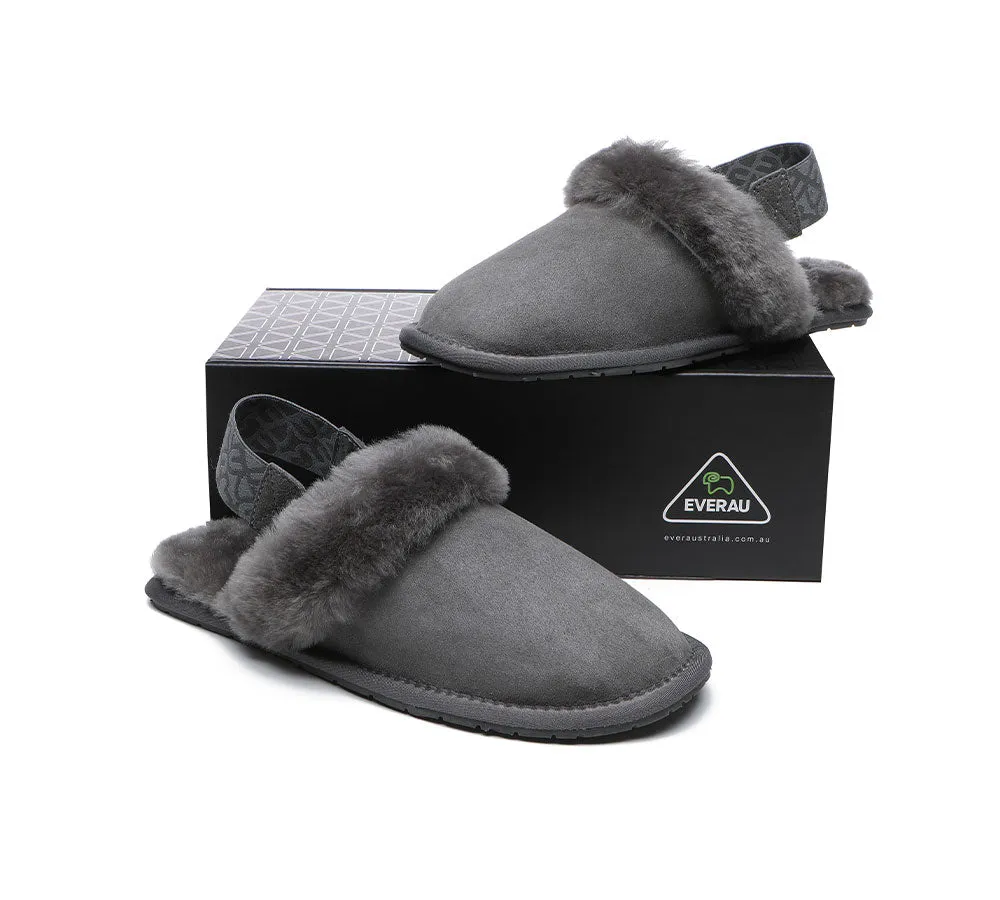 Removable Strap Slingback Sheepskin Slippers Lonsdale