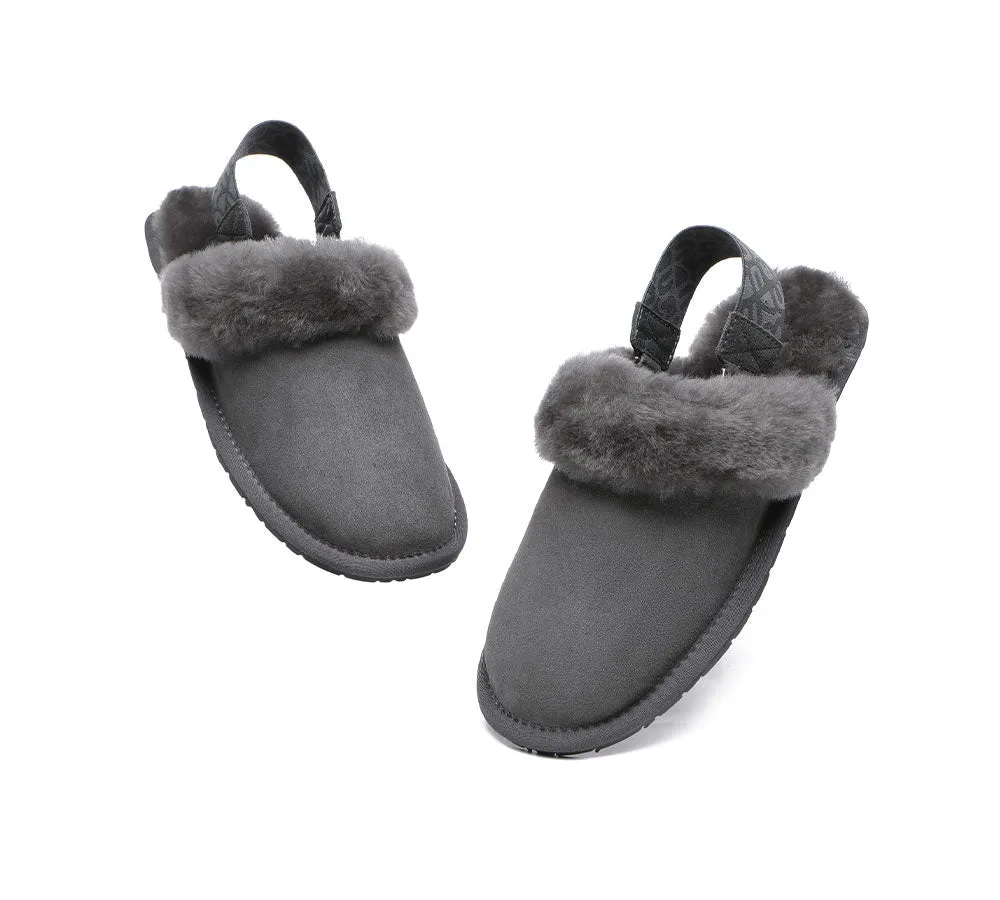 Removable Strap Slingback Sheepskin Slippers Lonsdale