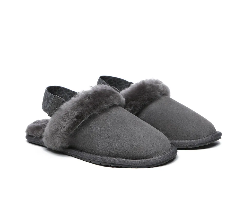 Removable Strap Slingback Sheepskin Slippers Lonsdale