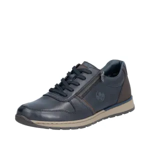 Rieker B2112-14 Mens Ocean Leather Side Zip & Lace Shoes