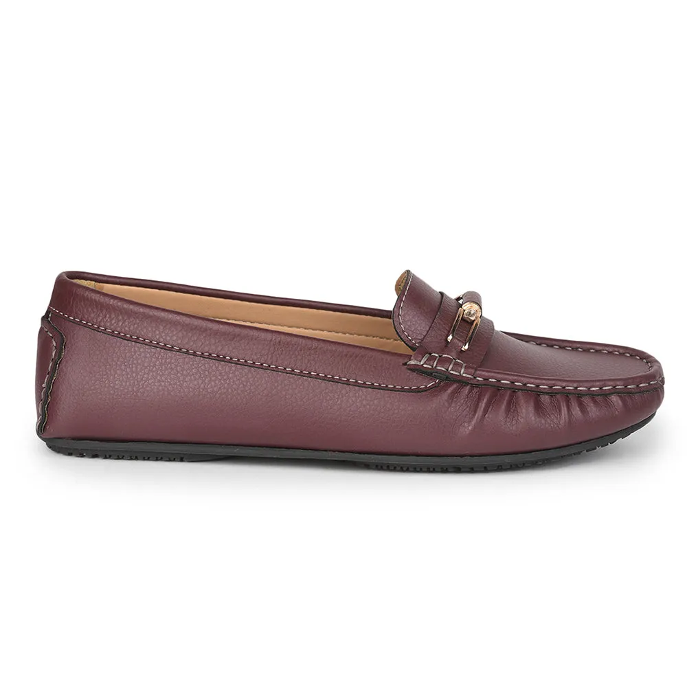 Senorita Casual Maroon Loafers For Women GI-SML-02 By Liberty