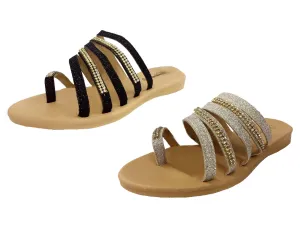 Shimmery Rhinestone Sandals