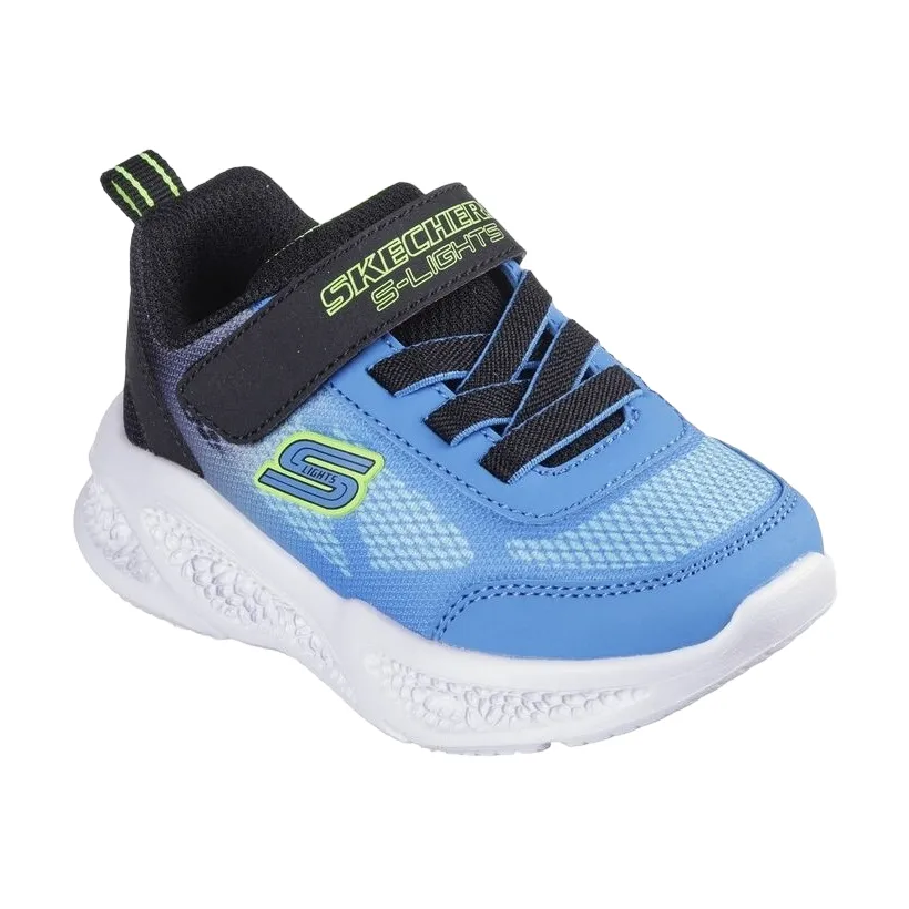 Skechers scarpa da ginnastica da bambono con le luci Meteor Lights Krendox 401495L/BKBL nero-blu