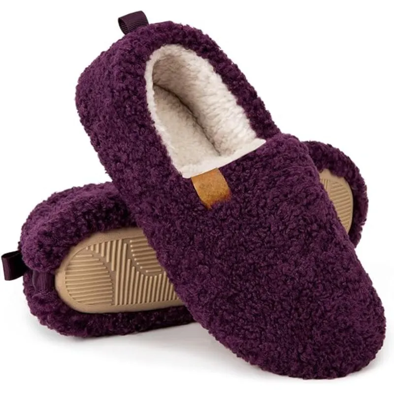 Solid Colored Comfy Plush Style Slippers