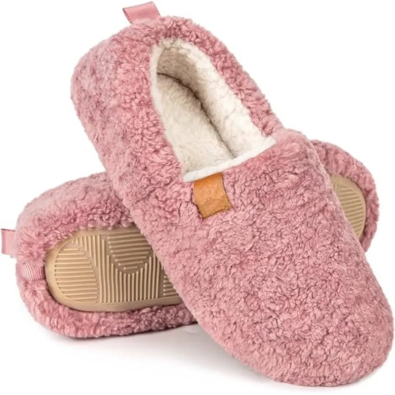 Solid Colored Comfy Plush Style Slippers