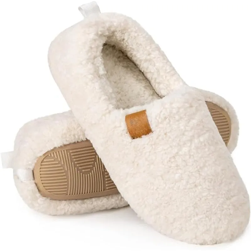 Solid Colored Comfy Plush Style Slippers