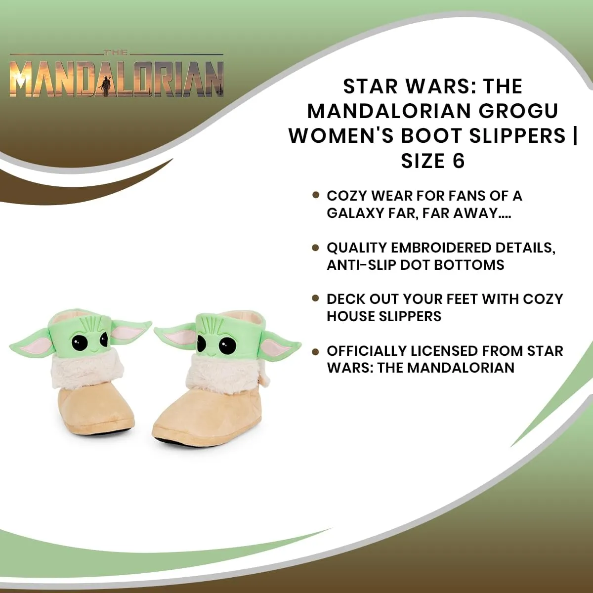 Star Wars: The Mandalorian Grogu Women's Boot Slippers