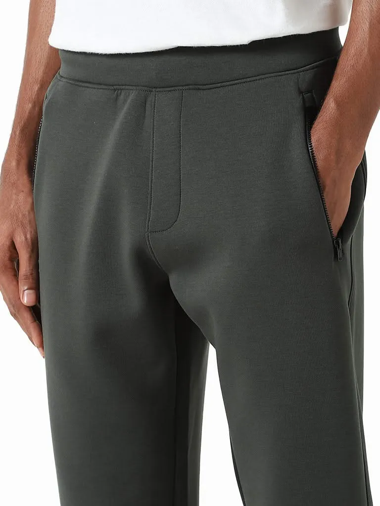 Studiofit Olive Slim-Fit Mid-Rise Joggers