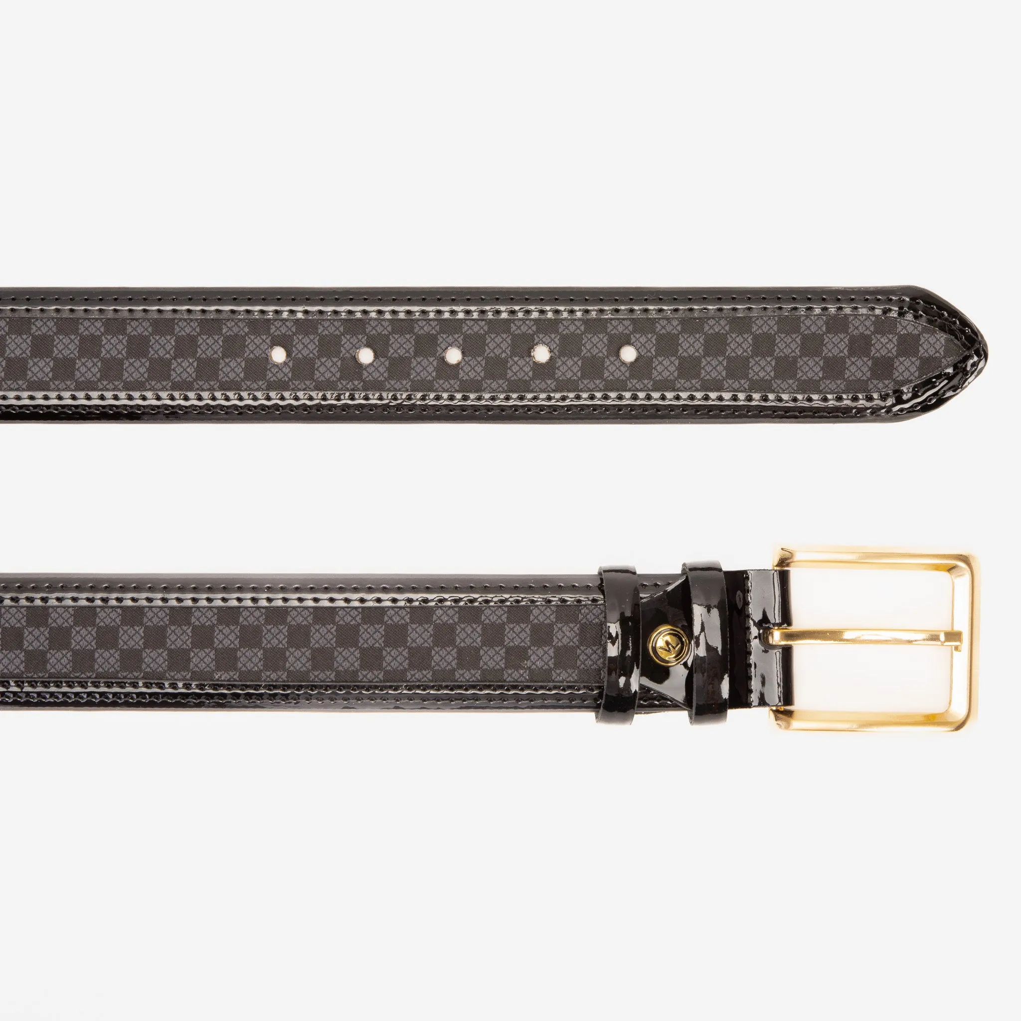 The Monte Carlo Black Leather Belt