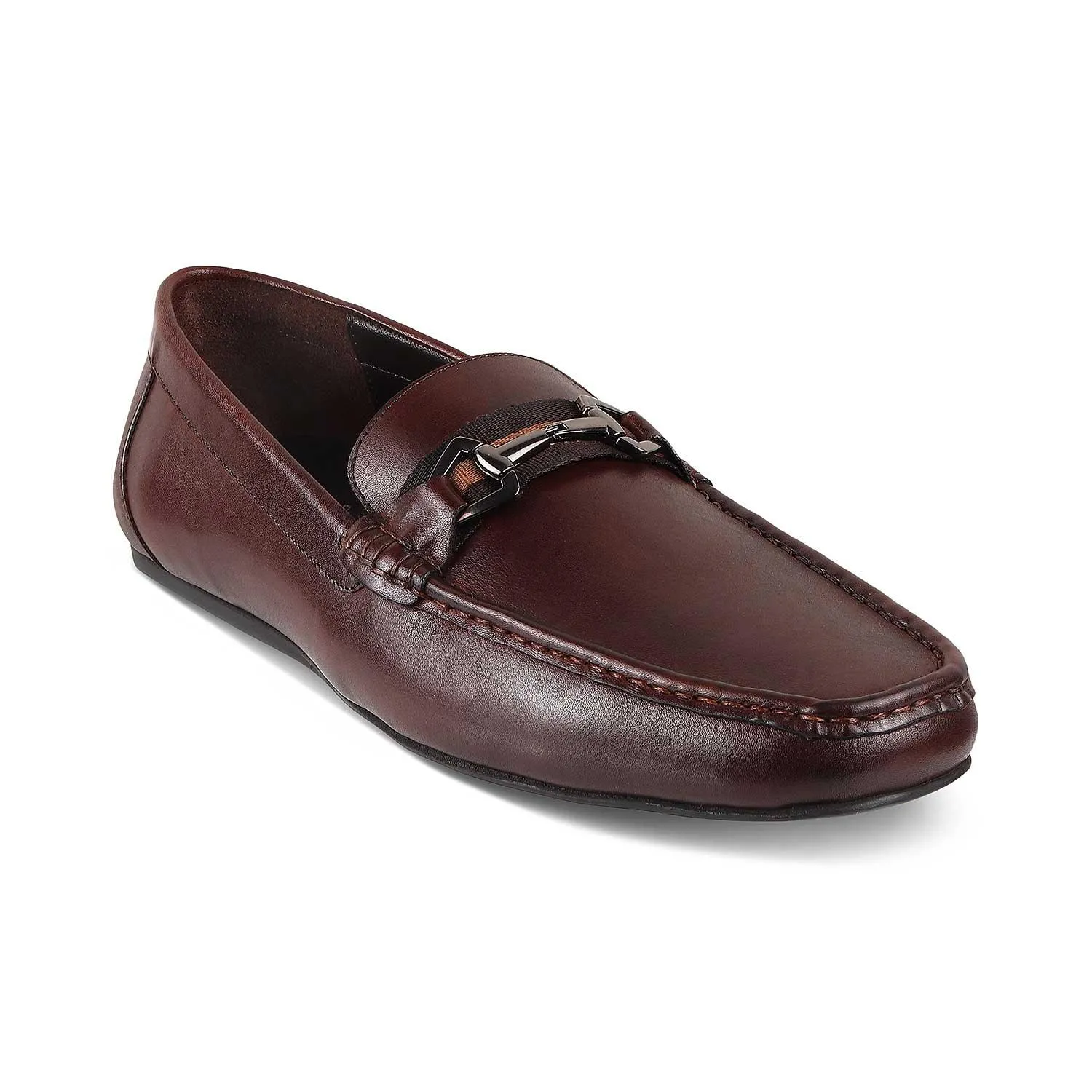 The Ondrive Brown Men's Leather Driving Loafers Tresmode