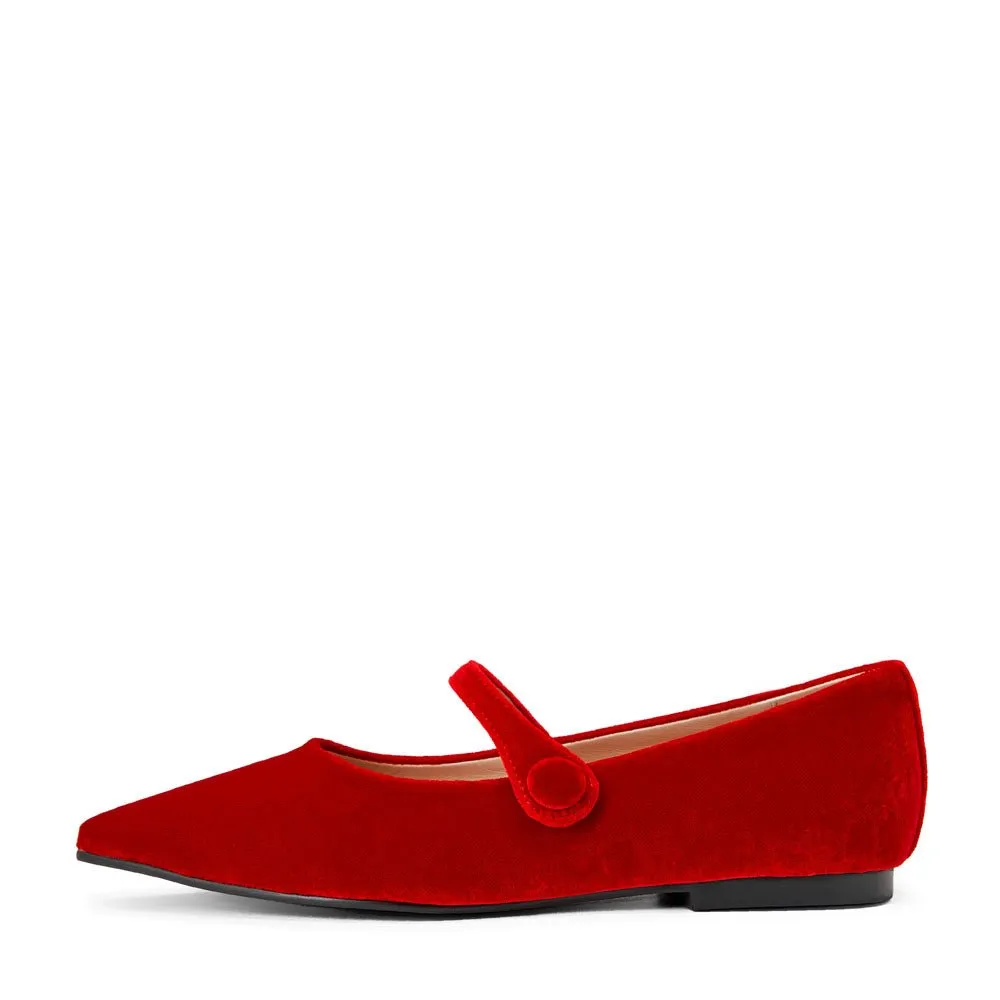 Thea Velvet Red