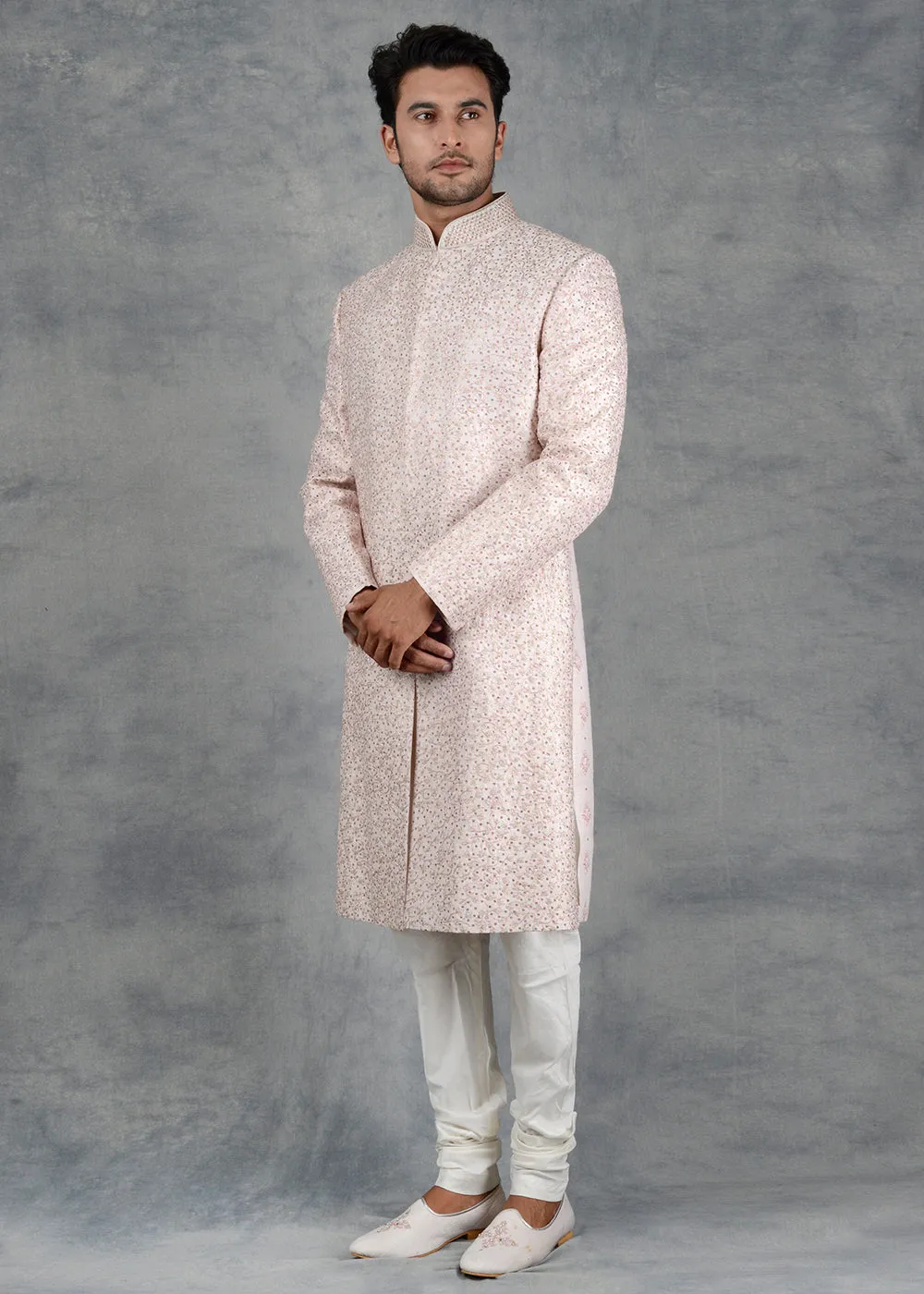 Tint Pink Sherwani | Siddhesh Chauhan