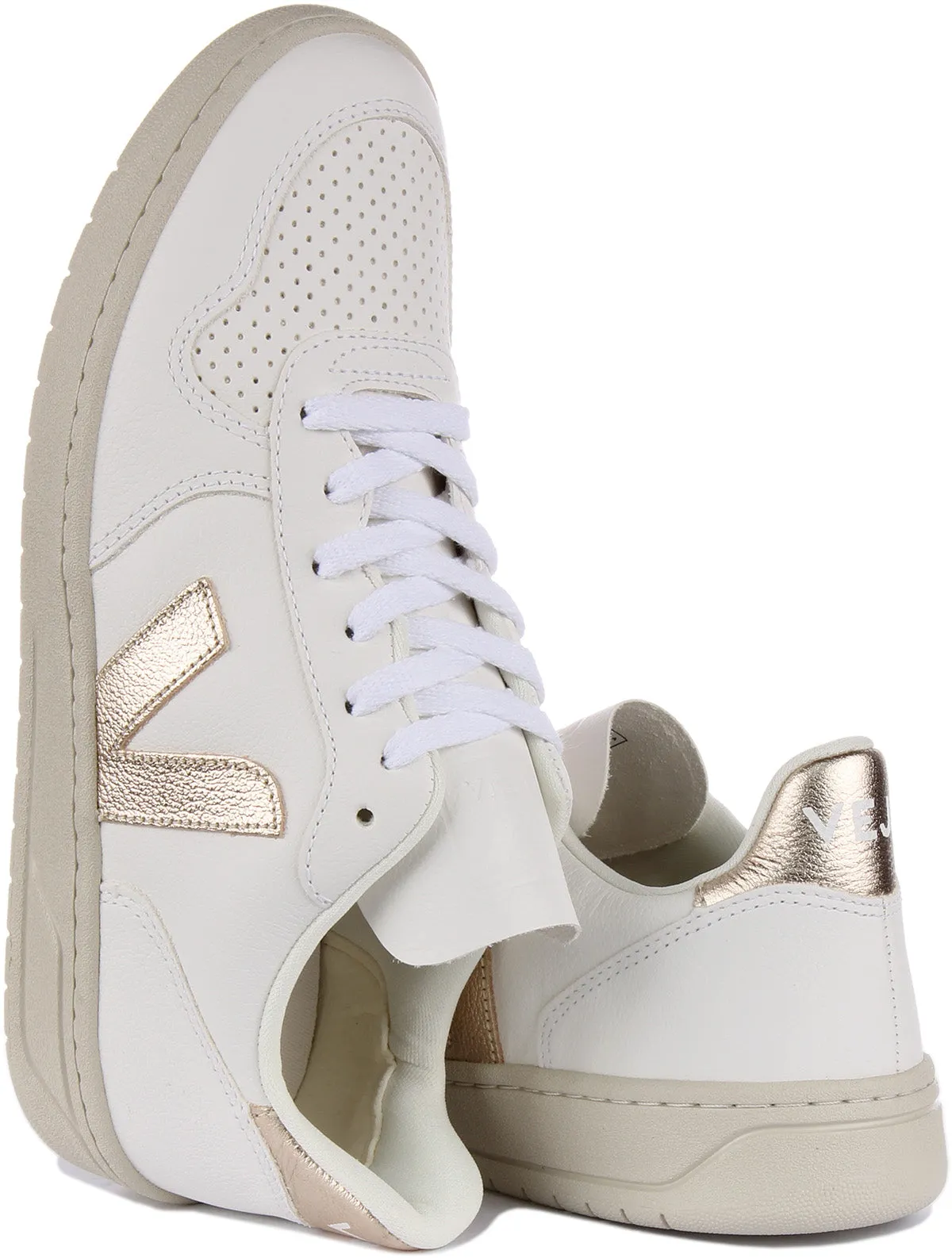 Veja V 10 Chromefree In White Bronze For Men