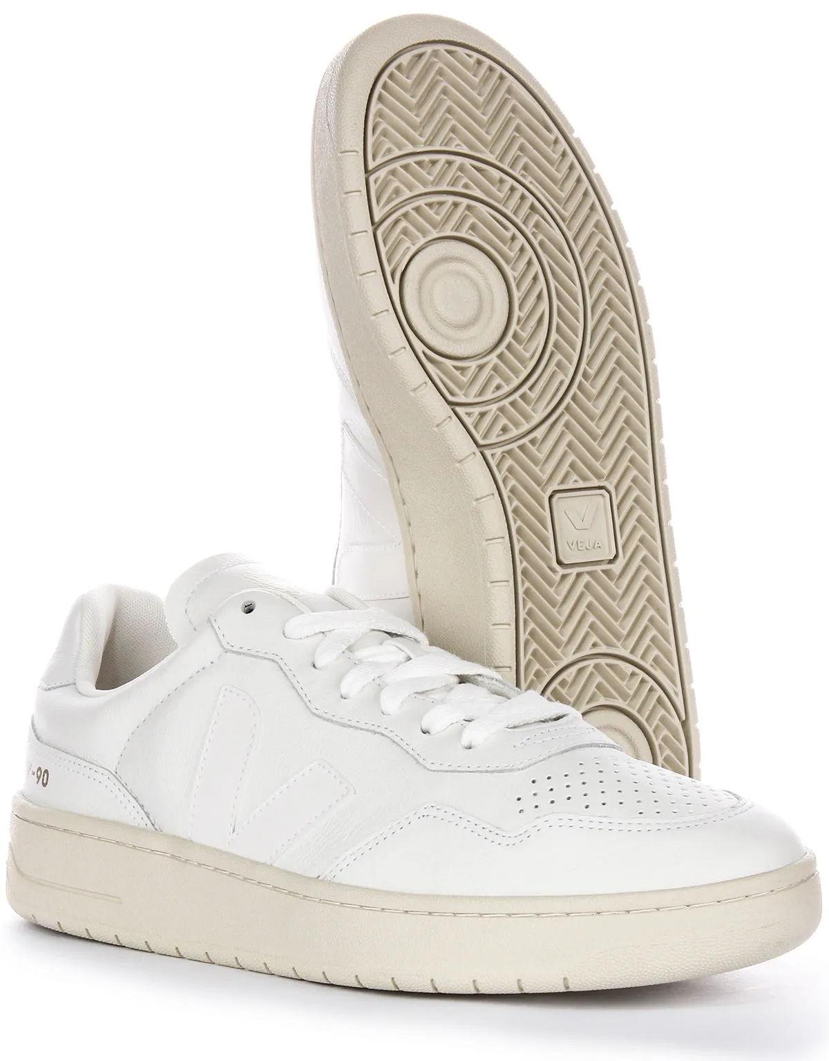 Veja V 90 Leather In Off White For Men