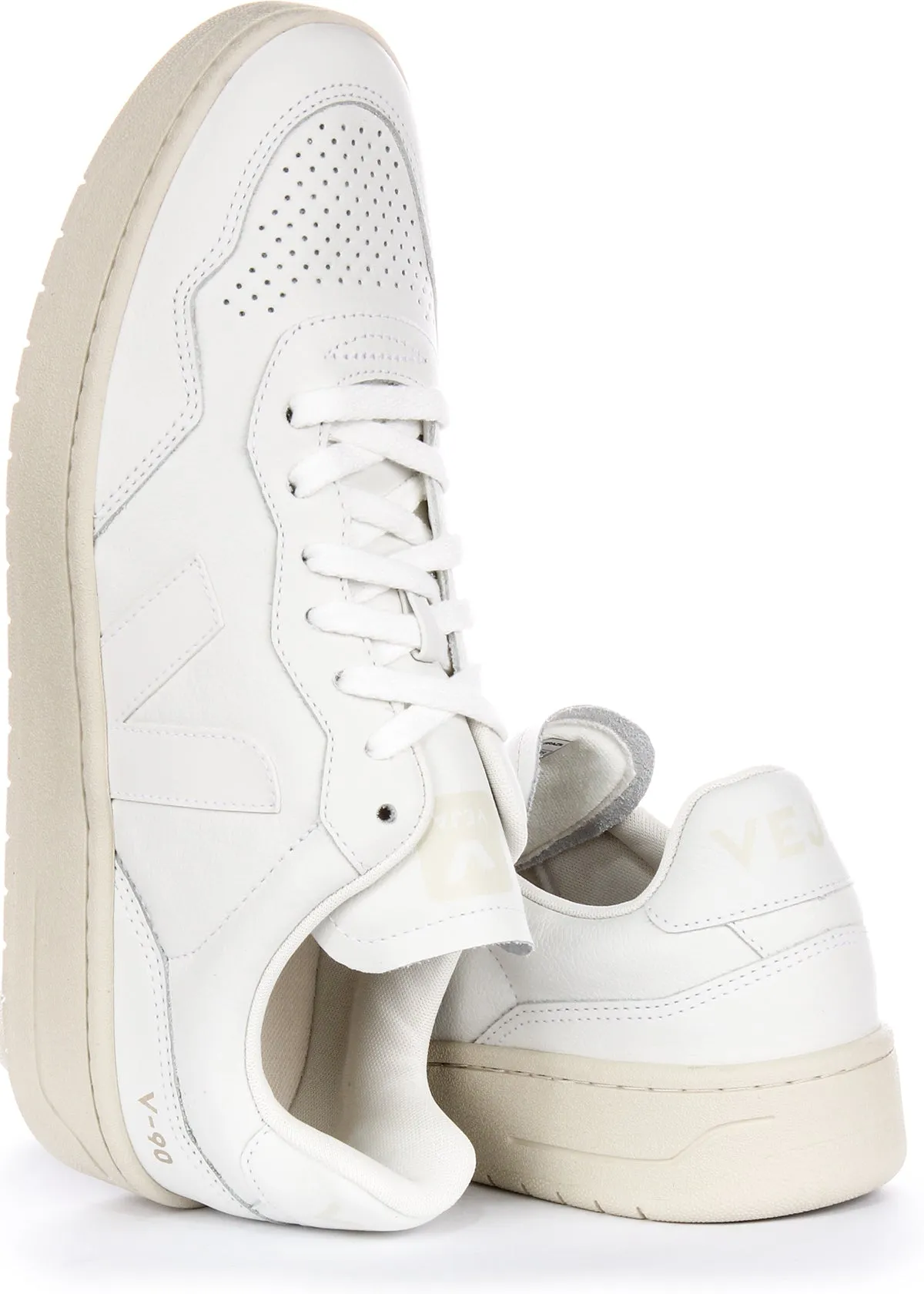 Veja V 90 Leather In Off White For Men