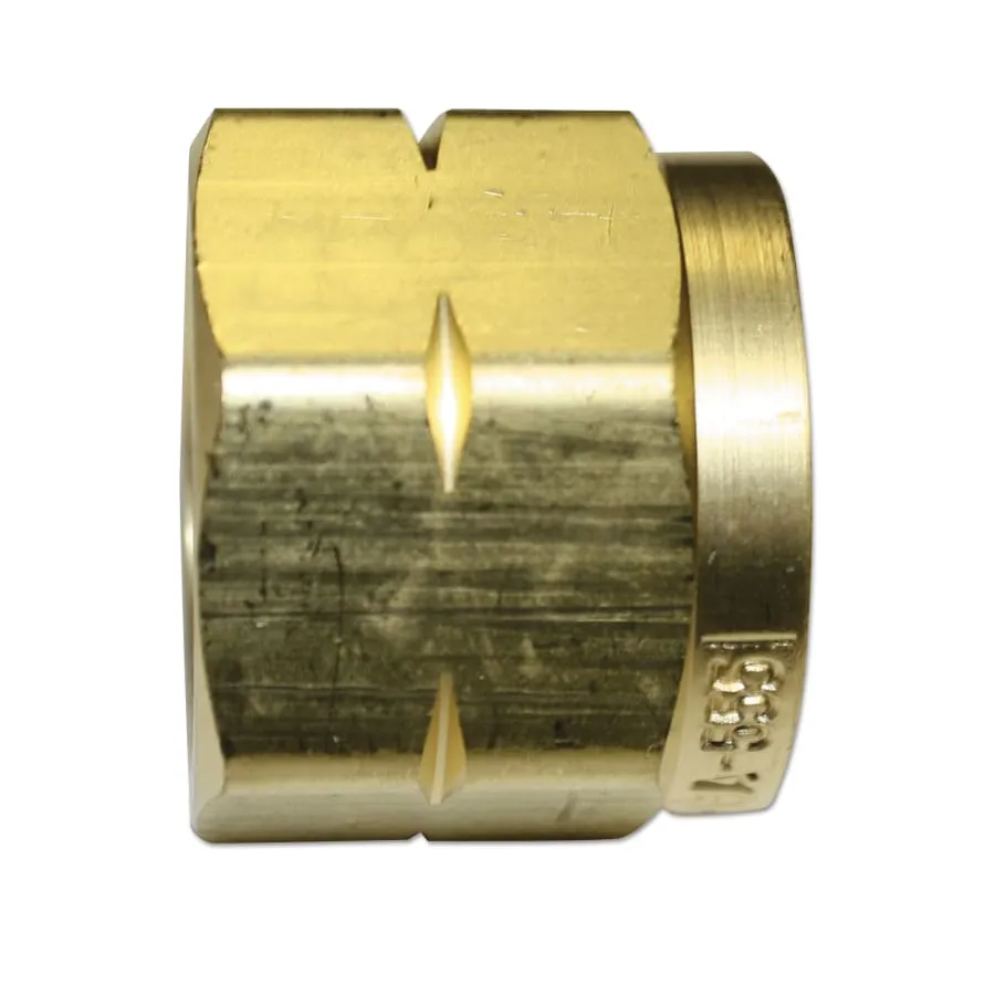 Western Brass Nut: .908"-14 NGO, LH FM, Butane, Propane CGA-555 - 72