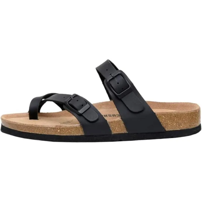 Women Comfort Sandals With Double Buckle