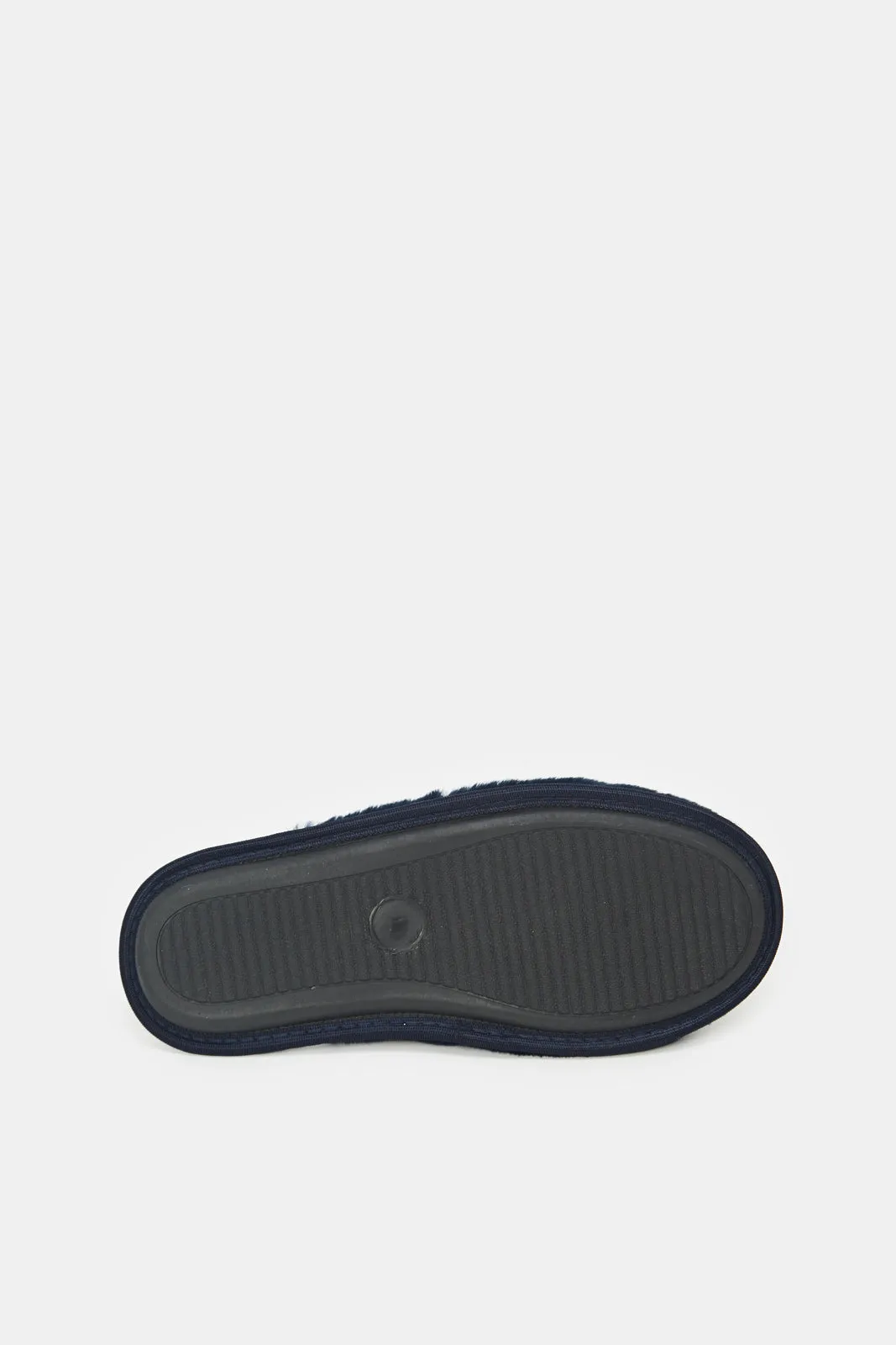 Women Navy Closed Toe Slipper