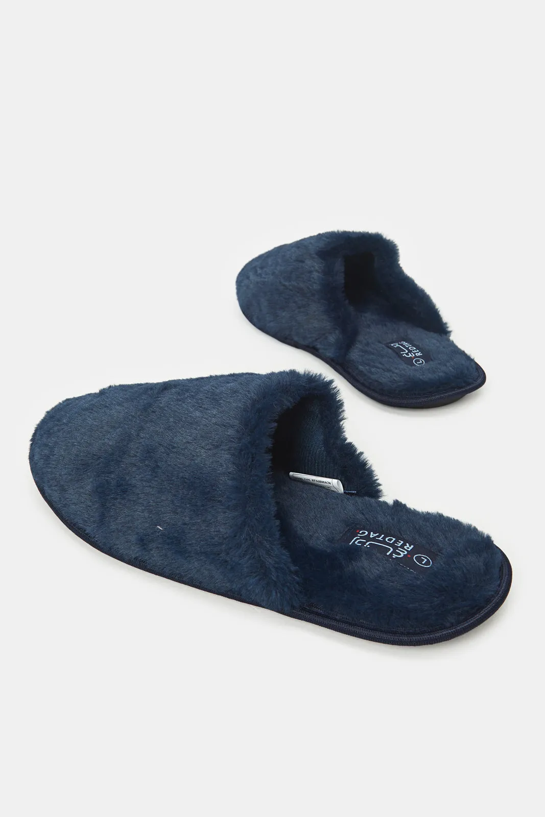 Women Navy Closed Toe Slipper