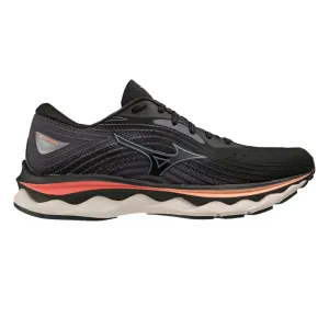 Womens Mizuno Wave Sky 6 - Black / Quicksilver / Hot Coral